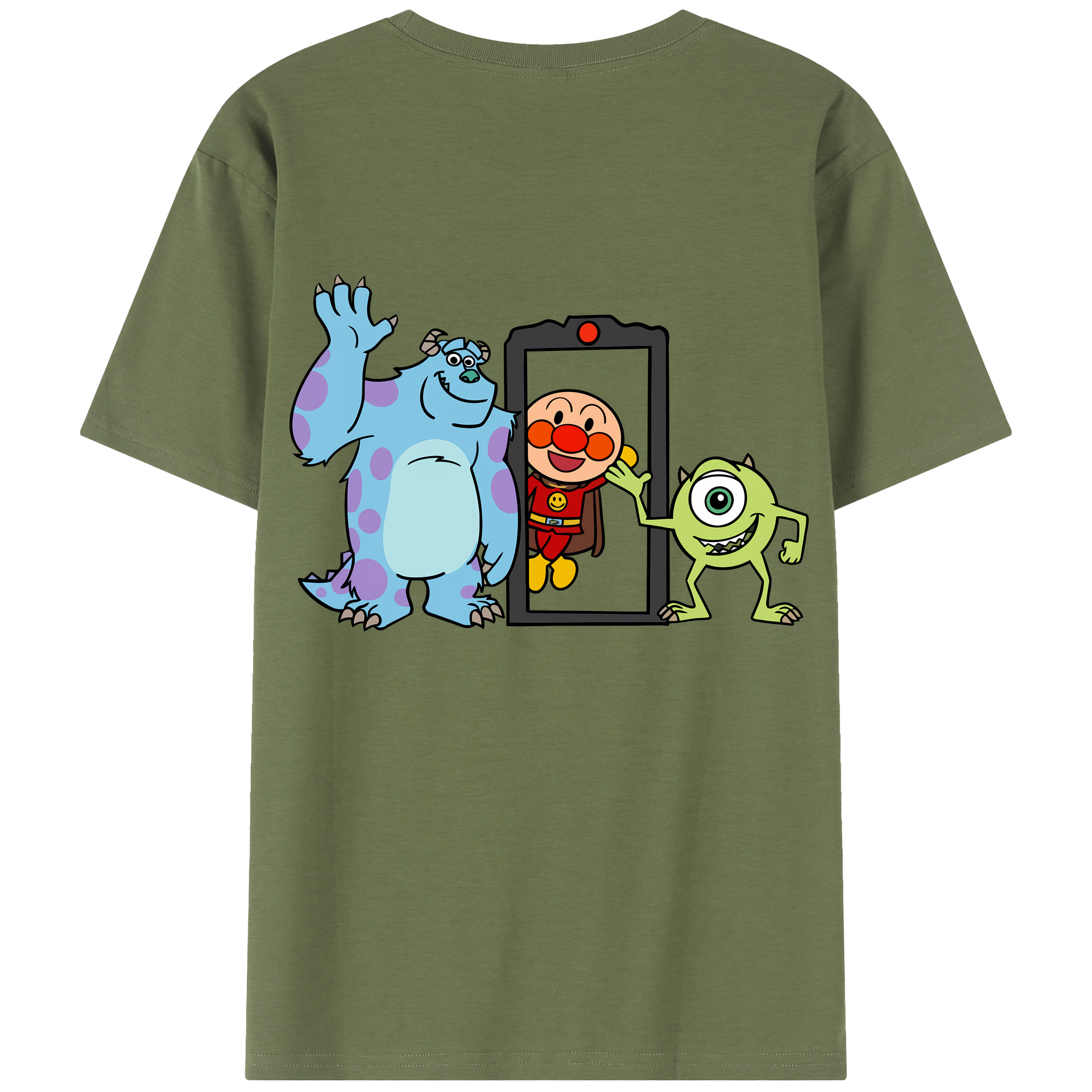 （画像用） アンパンマン Anpanman 綿100％半袖Tシャツ（背面プリント）